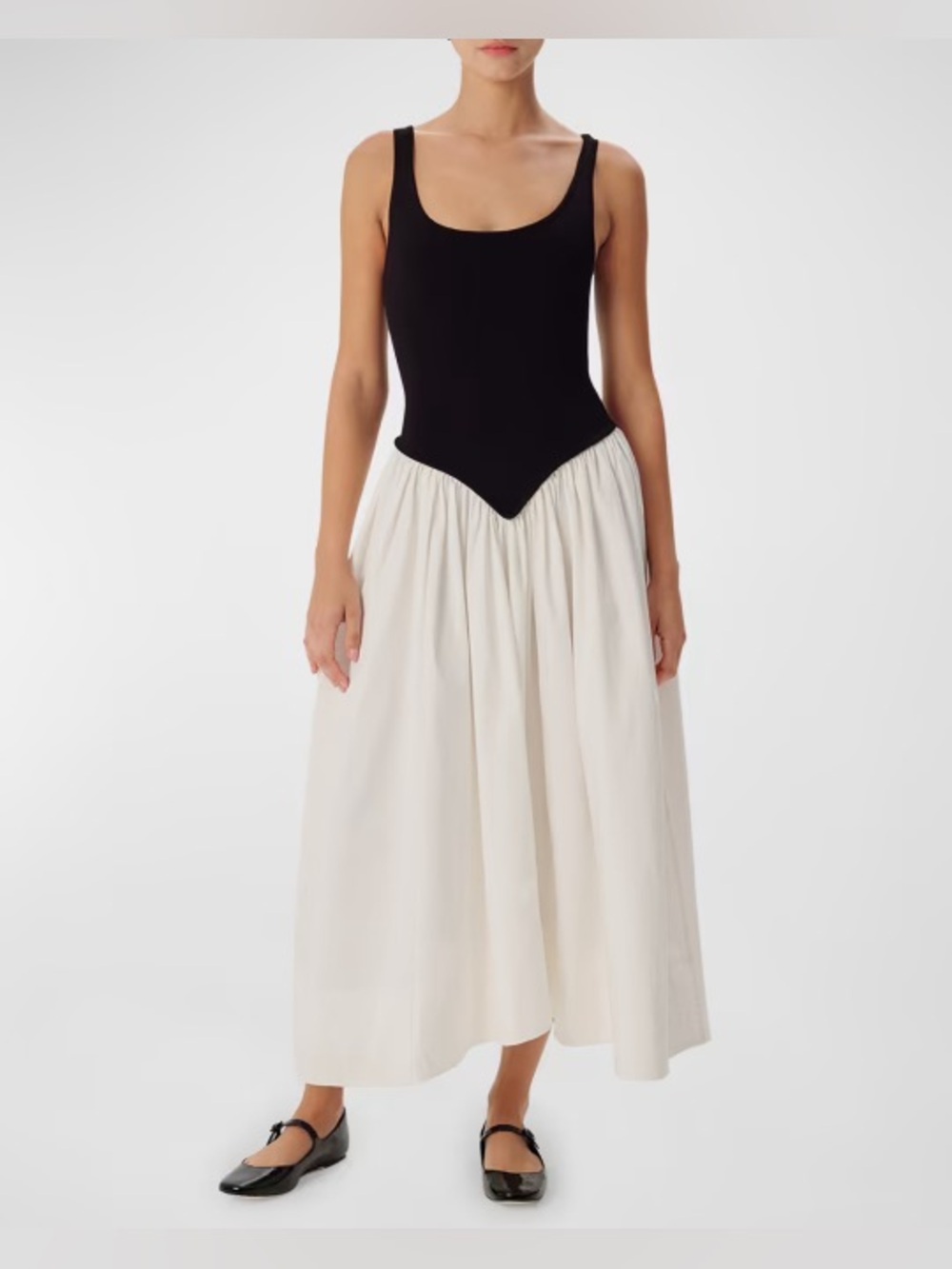 Ronny Kobo Verda Mixed Media Drop‎ Waist Maxi Large